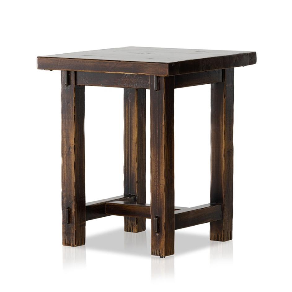 Rinda End Table - Distressed Walnut by Four Hands