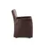 Peabody Brown Leather Wheeled Armchair by Home Trends & Design