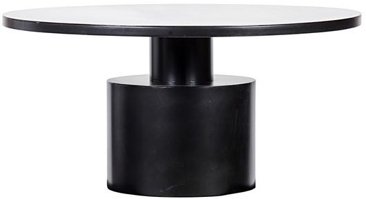 Marlow Dining Table, Black Steel by Noir Furniture