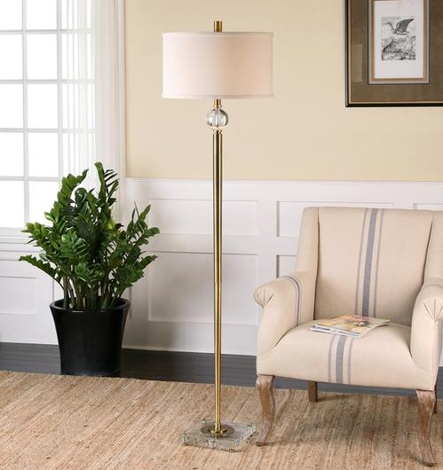 Mesita Brass Floor Lamp by Uttermost