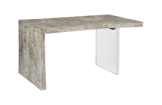 Austin Desk, Gray Stone, Acrylic Leg by PHILLIPS COLLECTION