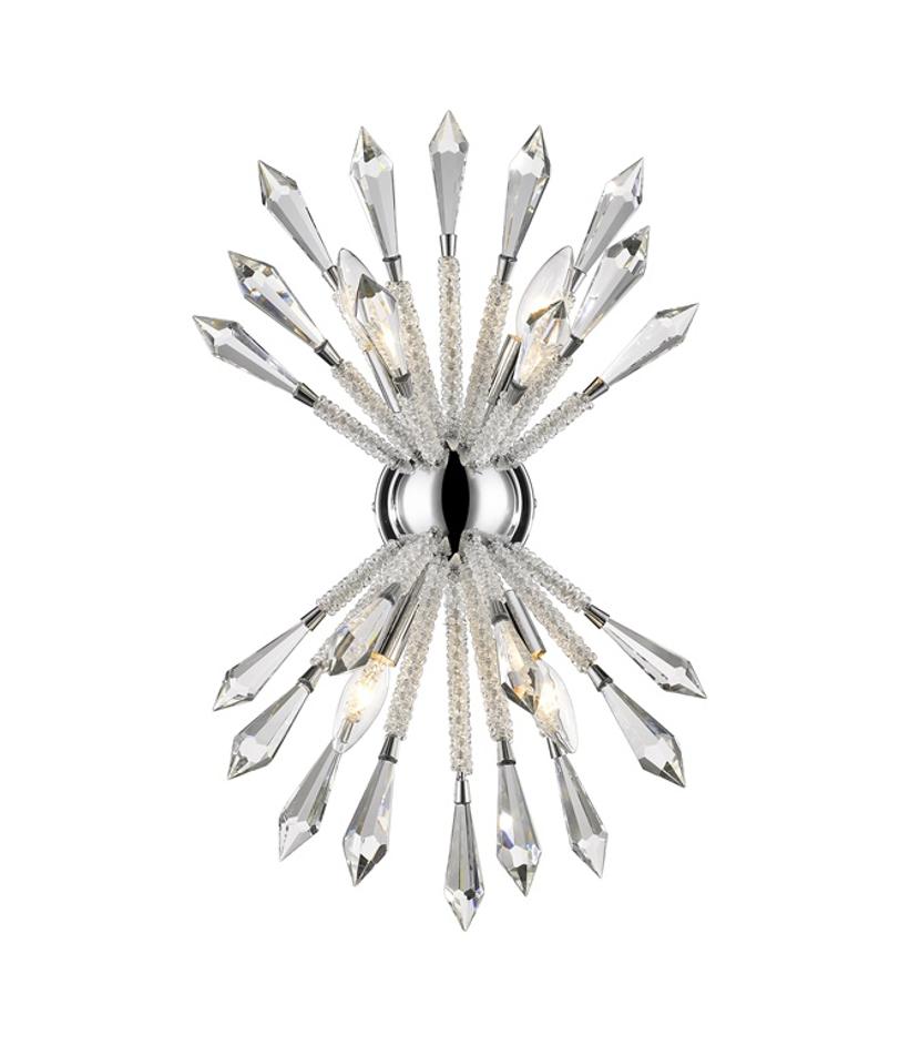 Soleia 4 Light Wall Sconce in Chrome  Finish by Z-Lite