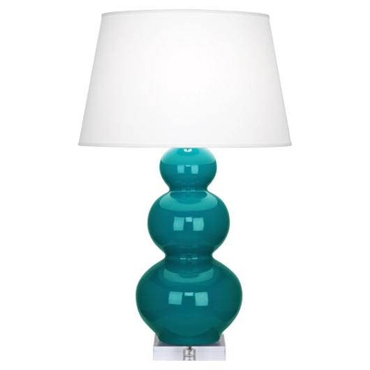 Peacock Triple Gourd Table Lamp by Robert Abbey