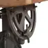 Industrial Loft 62-Inch Reclaimed Teak Wood Drafting Desk with Adjustable Crank by Home Trends & Design
