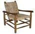 Burek Teak Chair with Rush Seagrass Seat in Clear Coat Finish by Noir Furniture