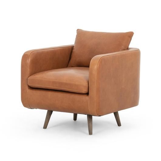 Kaya Swivel Chair-Haven Tobacco by FOUR HANDS