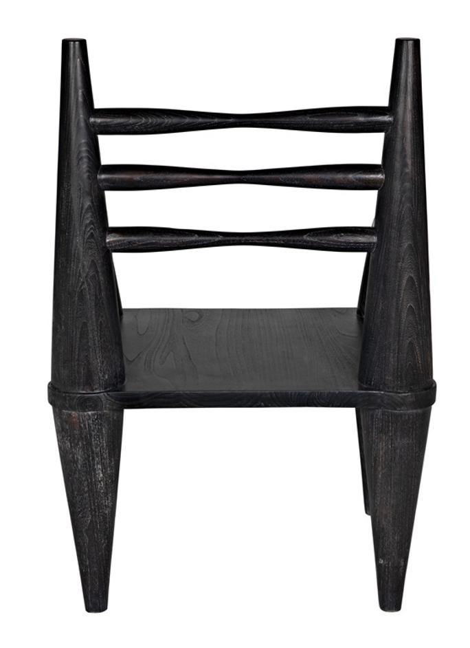 Cone Chair in Cinder Black Mindi Wood by Noir Furniture