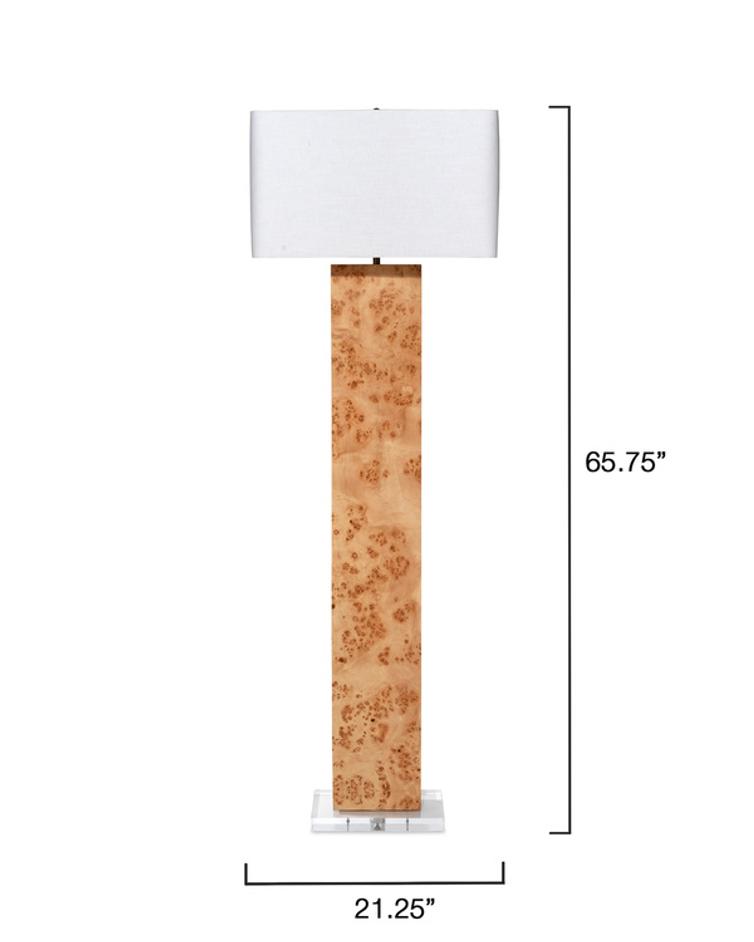 Parallel Burl Wood Floor Lamp by Jamie Young