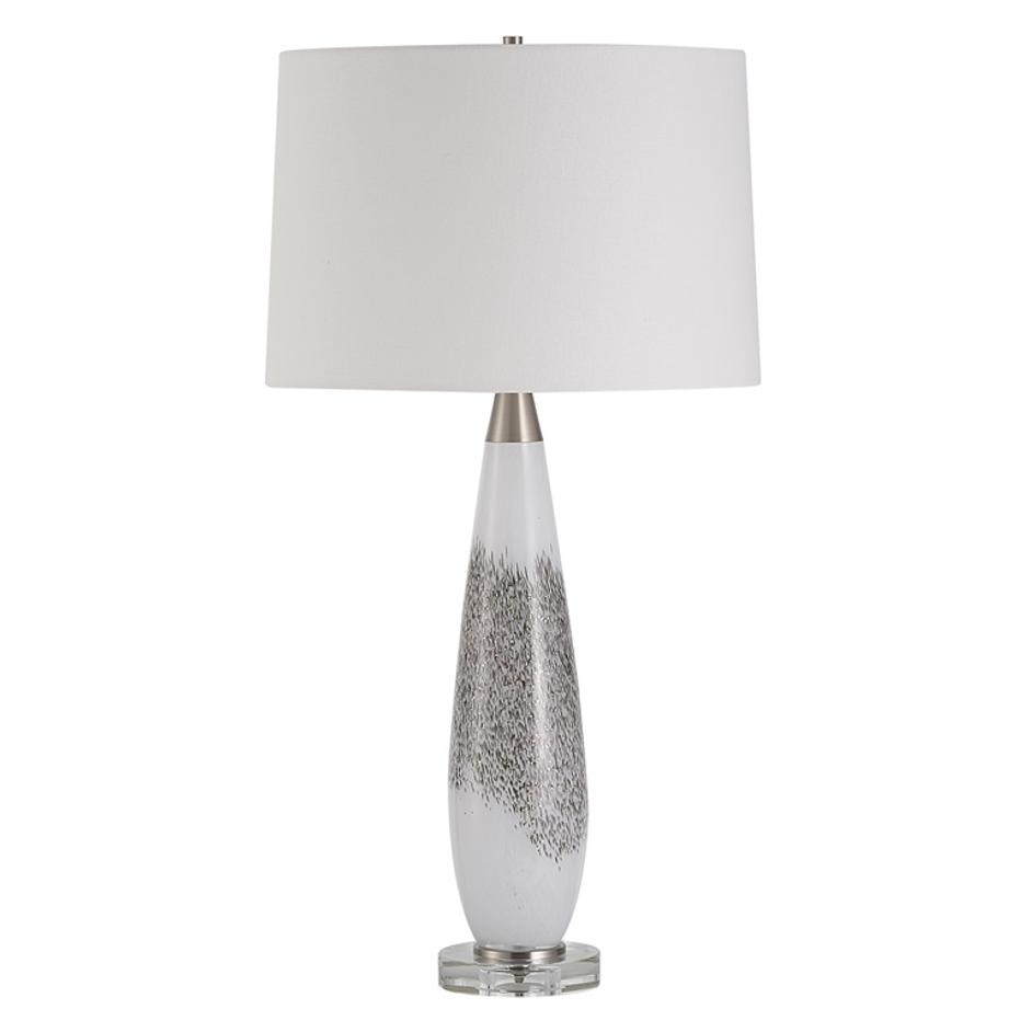 Quinn White & Silver Table Lamp by Uttermost