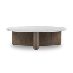 Toli Coffee Table In Italian White Marble by FOUR HANDS