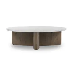 Toli Coffee Table In Italian White Marble by FOUR HANDS