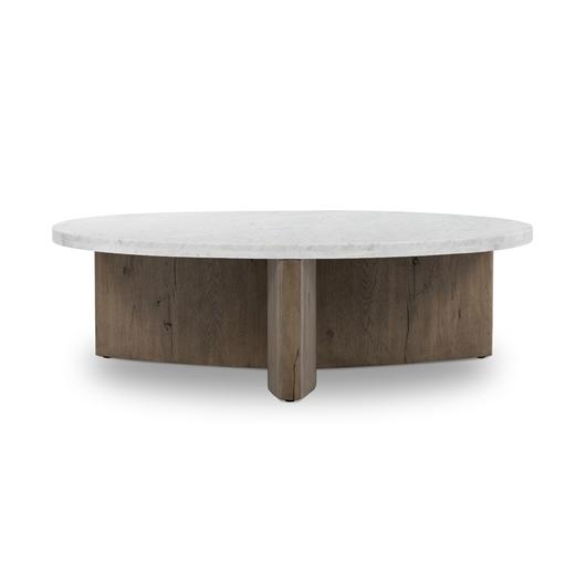 Toli Coffee Table In Italian White Marble by FOUR HANDS