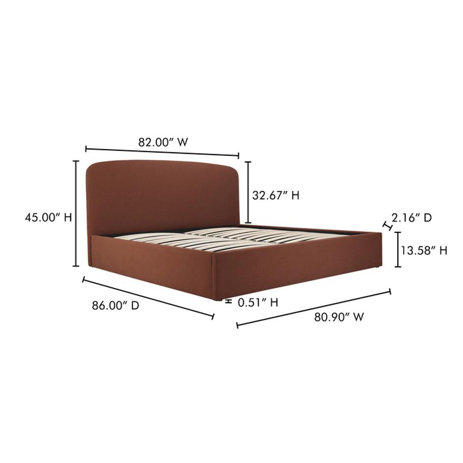Joan King Storage Bed Rust by Moes Home