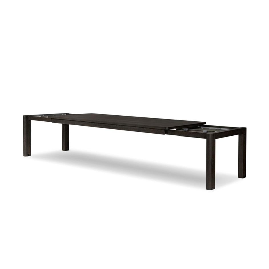 Noeline Double Extension Dining Table - Cracked Smoked Black Veneer by Four Hands