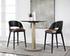 DEZIRAE COUNTER STOOL - BLACK - COGNAC LEATHER by Sunpan