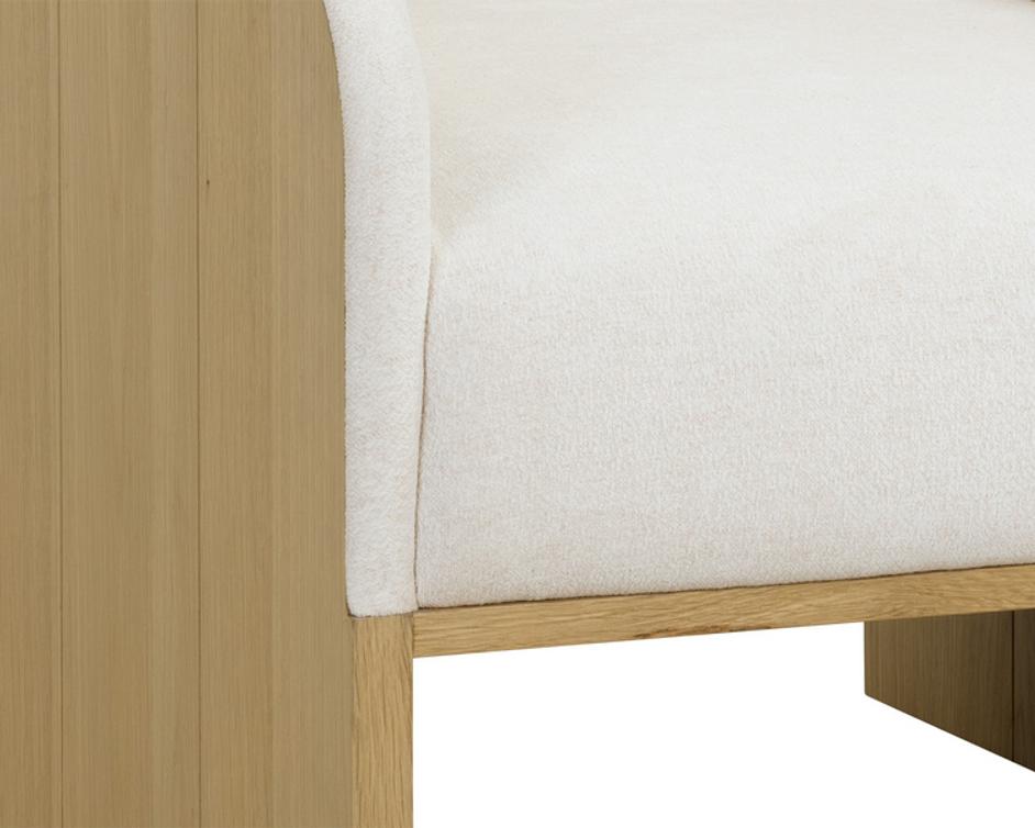 COBURN LOUNGE CHAIR - RUSTIC OAK - ECLIPSE WHITE by Sunpan