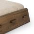 Pietro Cocktail Ottoman In Yuma Cream And Toasted Ash by Four Hands
