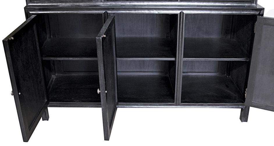 Colonial Hutch, Hand Rubbed Black by Noir Furniture