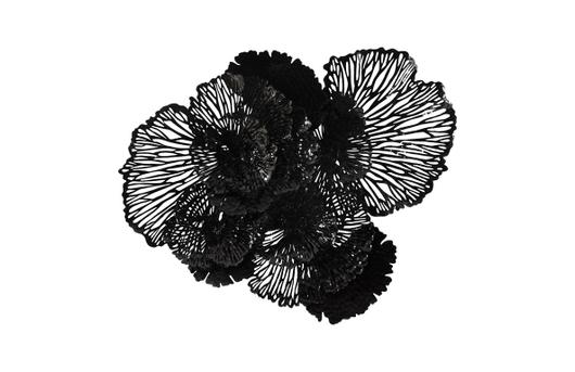 Flower Wall Art, Large, Black, Metal by PHILLIPS COLLECTION