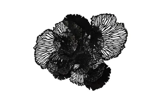 Flower Wall Art, Large, Black, Metal by PHILLIPS COLLECTION