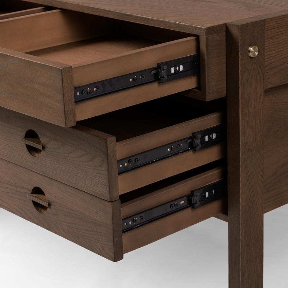 Oakley Desk - Dark Toasted Oak Veneer by Four Hands