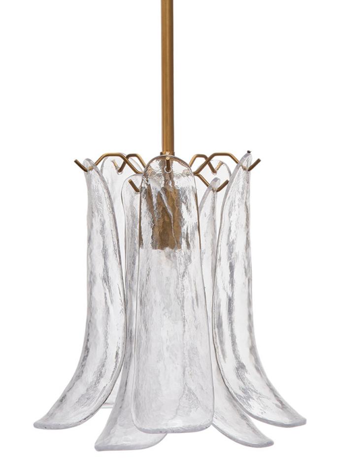 Cala 1-Light Blown Glass Pendant, Clear by Jamie Young