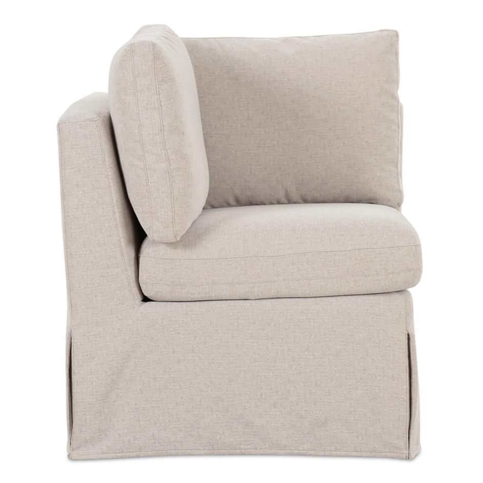 Fable Slipcover Dining Corner Chair Beige by Moes Home