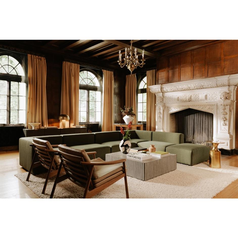 RASSA POLISHED GOLD ACCENT TABLE by Moes Home