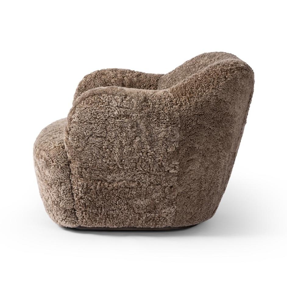 Julius Swivel Chair - Taupe Shearling by Four Hands