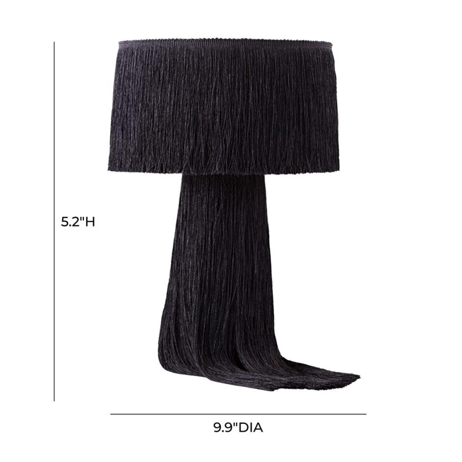 Atolla Black Tassel Table Lamp by tov furniture
