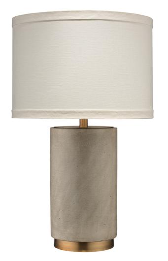Mortar Cement Table Lamp with Linen Shade by Jamie Young