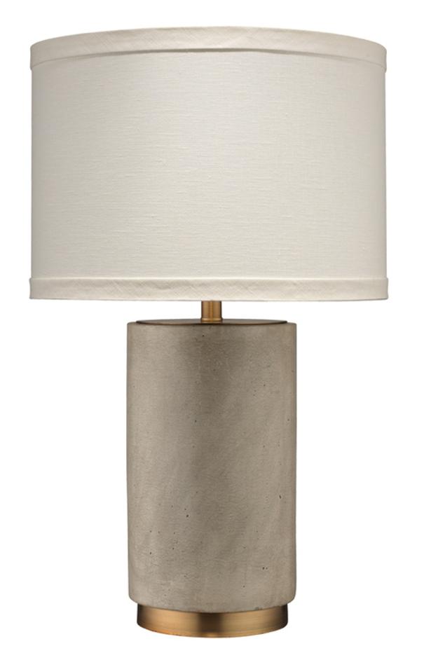 Mortar Cement Table Lamp with Linen Shade by Jamie Young