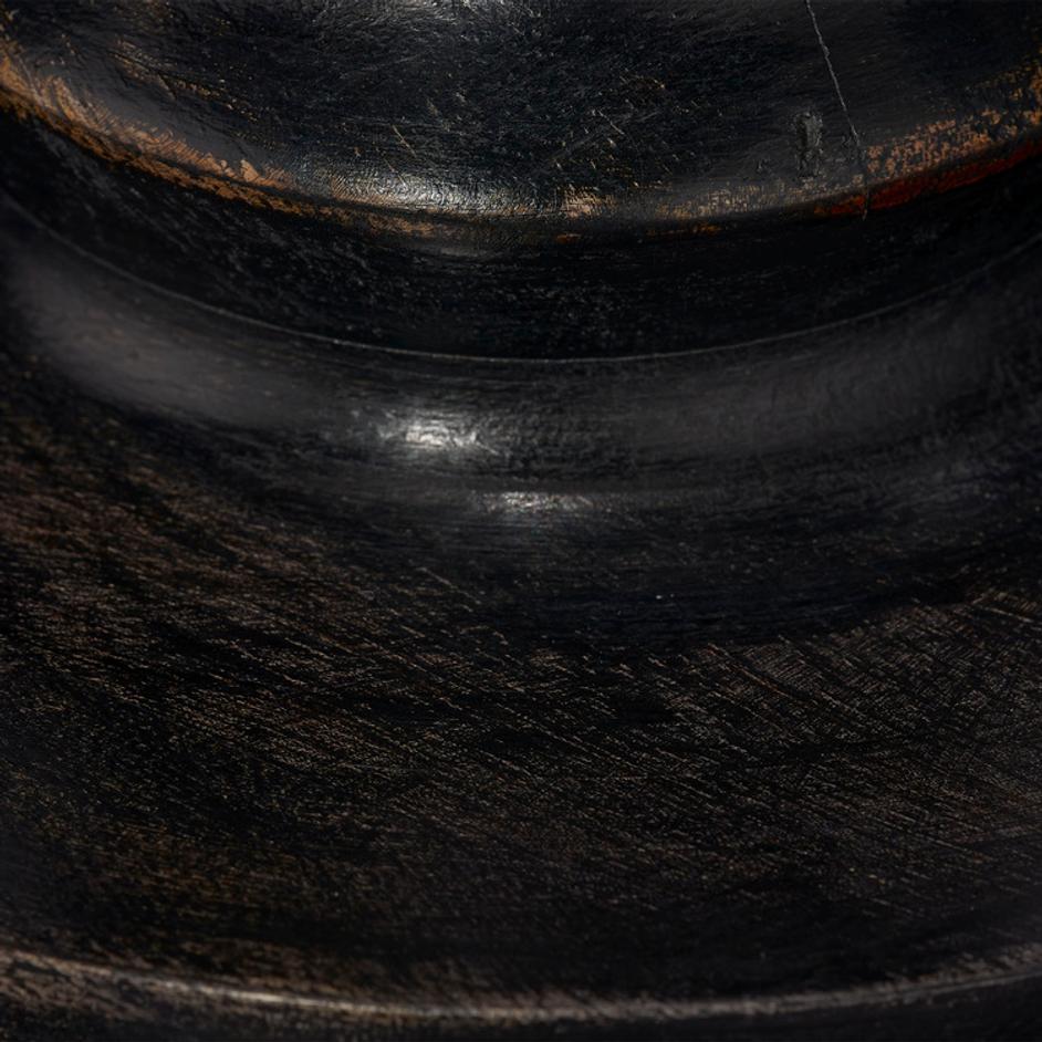 Revolution Wood Table Lamp with Linen Shade, Black by Jamie Young