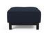 DELUXE EXCESS OTTOMAN in MIXED DANCE BLUE FABRIC WITH Dark Wood LEGS 528 by INNOVATION USA