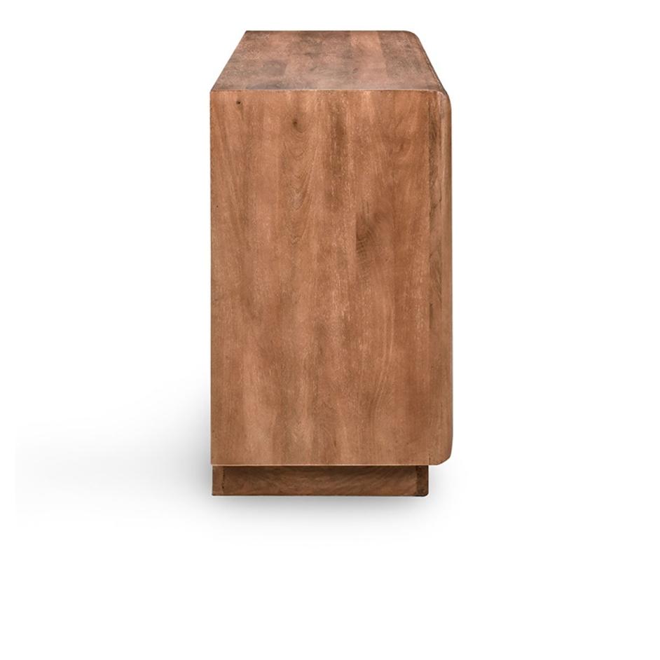 Selena Mango Wood 4Dr Buffet Pottery Brown by Classic Home