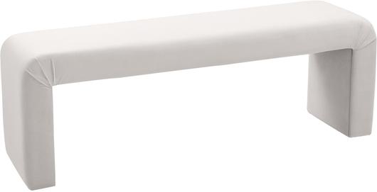 Dale Bench In Cream Velvet by Meridian Furniture
