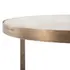 Michaelangelo White Marble Coffee Tables with Antique Gold Base, Set of 2 by Home Trends & Design