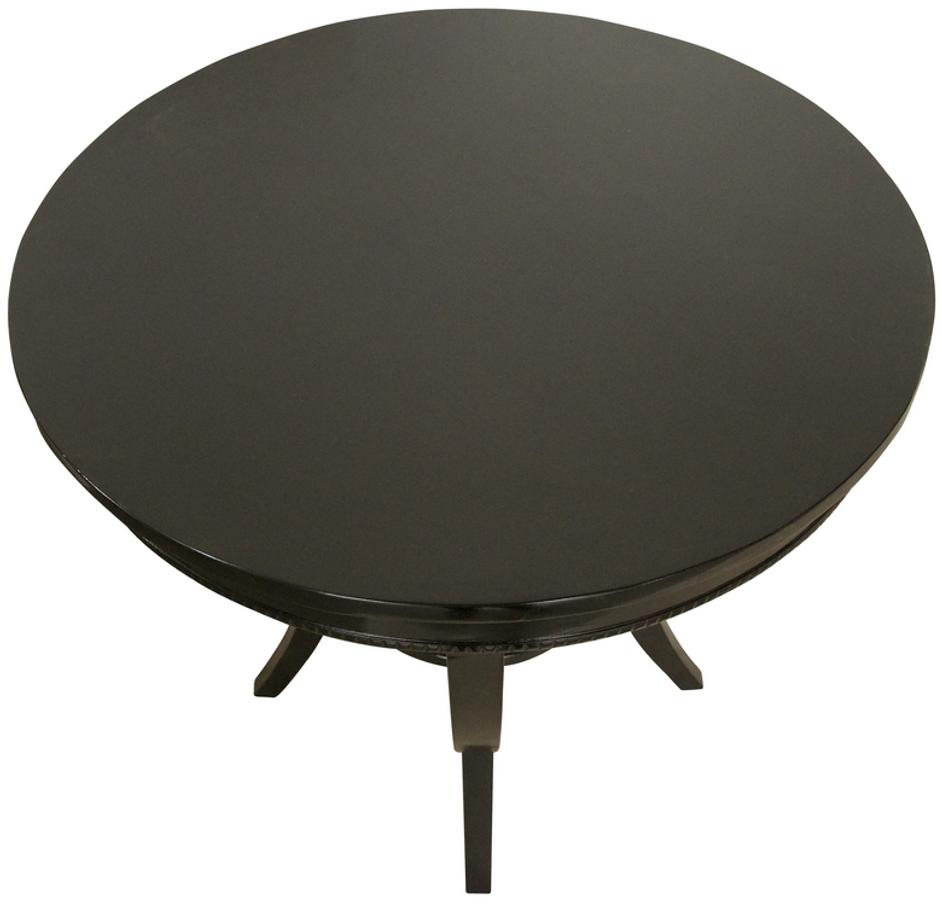 Scheffield Round End Table, Black by Noir Furniture