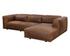 BEAU SOFA CHAISE - RAF - LUCIA TOBACCO LEATHER by Sunpan