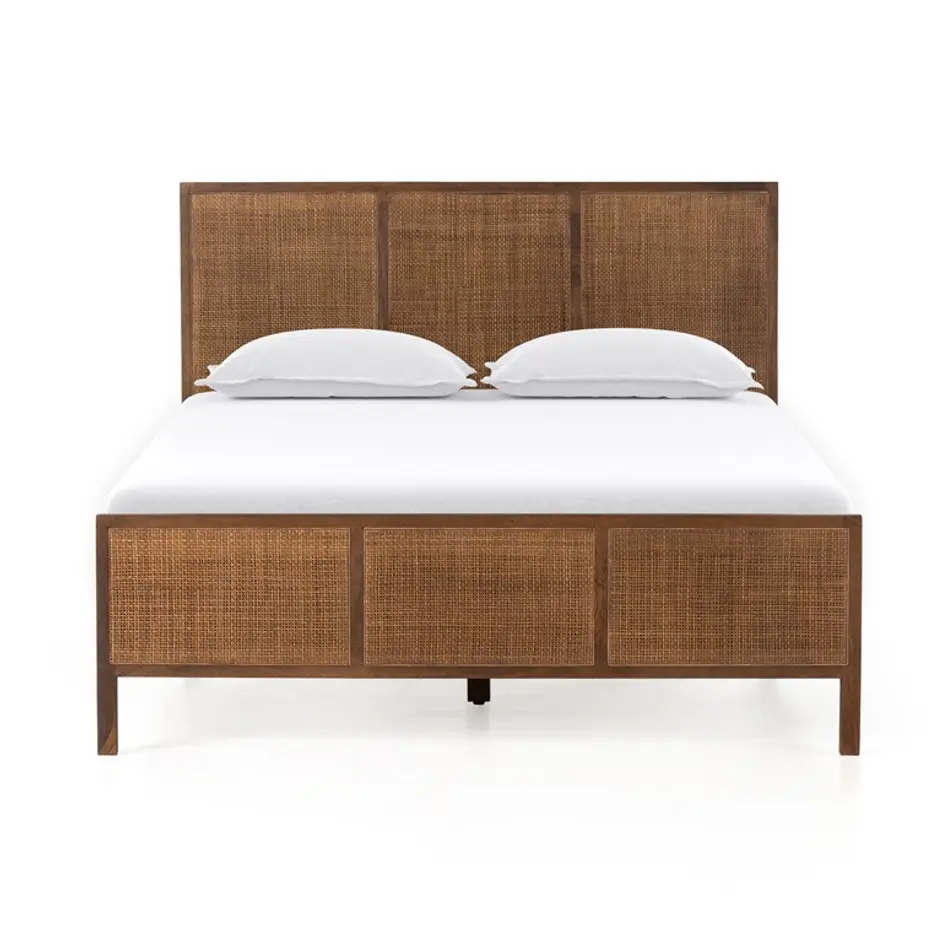 Sydney Bed In Brown Wash In King by FOUR HANDS
