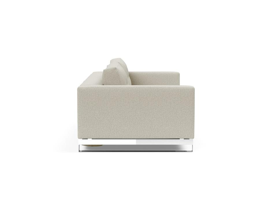 CASSIUS D.E.L. SLEEPER SOFA in MIXED DANCE NATURAL FABRIC WITH Chrome legs 527 by INNOVATION USA