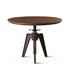 Carnegie 42-Inch Round Adjustable Dining Table with Cast Iron Base by Home Trends & Design