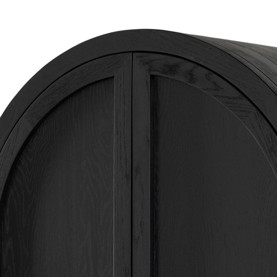 Tolle Bar Cabinet - Drifted Matte Black by Four Hands