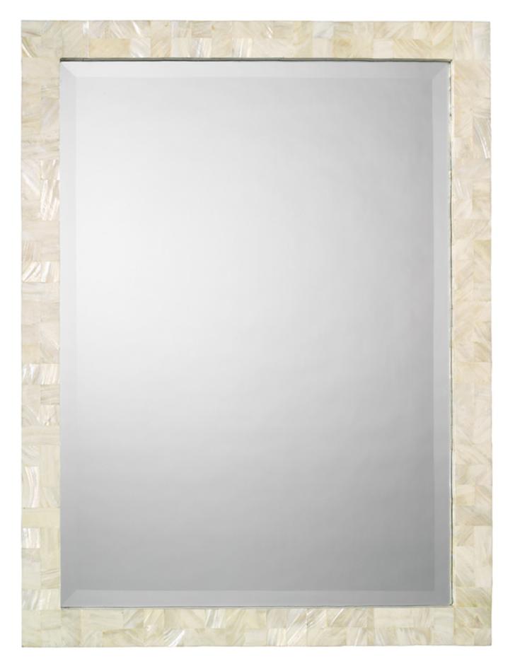 Rectangle Mother of Pearl Wall Mirror by Jamie Young