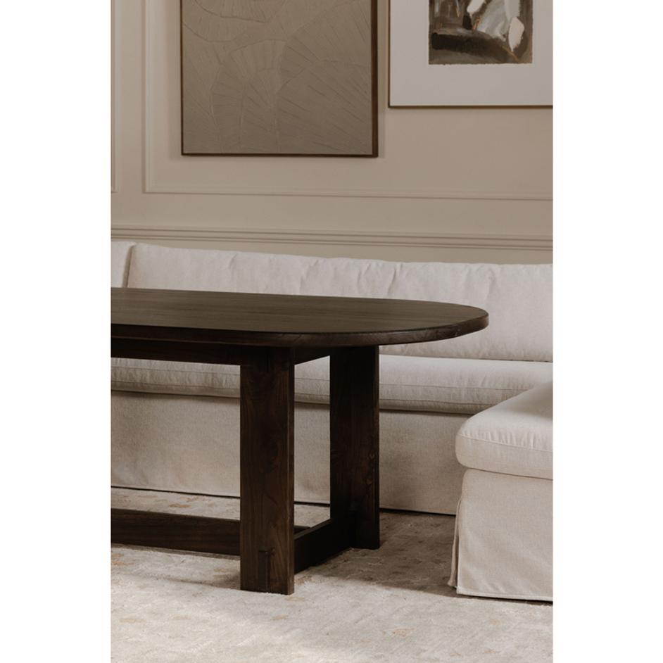 Fable Slipcover Dining Banquette L-Shape Beige 125.5In by Moes Home