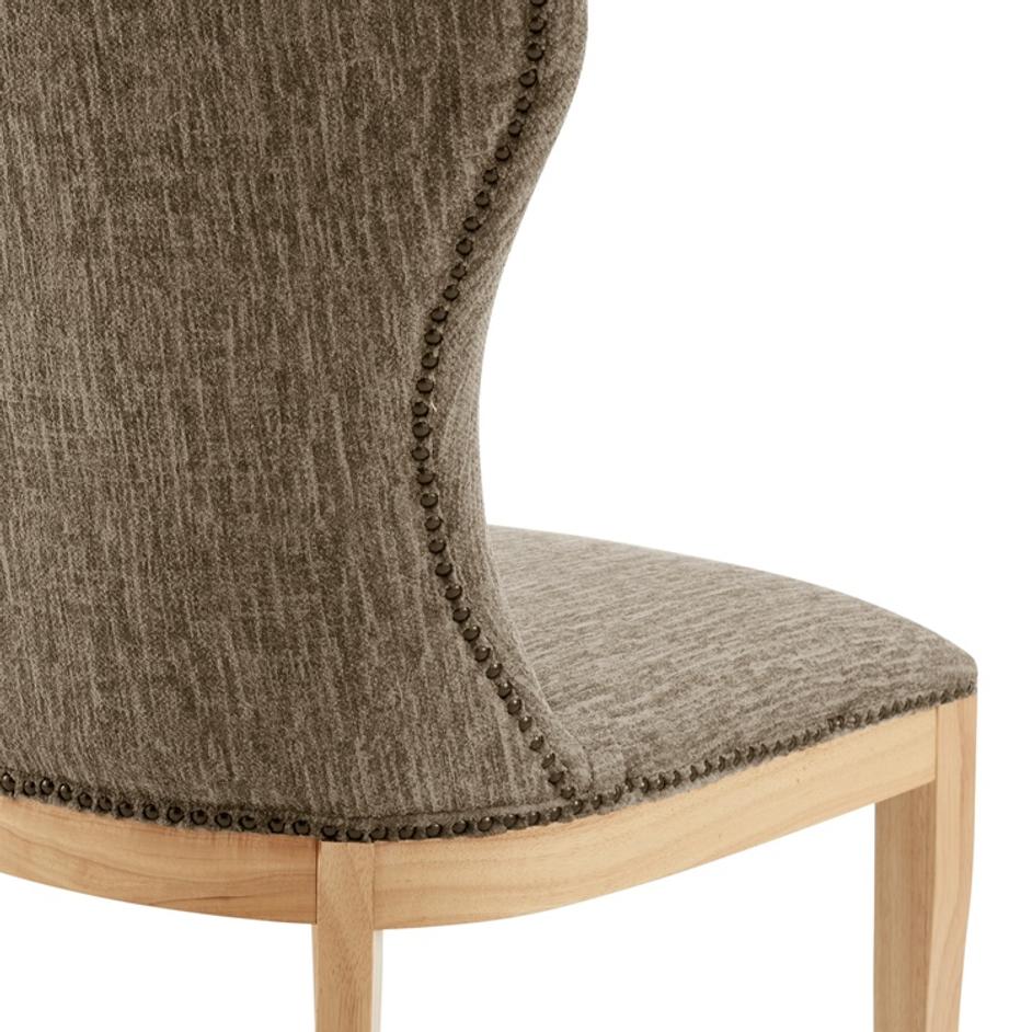 Dorsey Fabric Dining Side Chair, Pasadena Taupe by New Pacific Direct