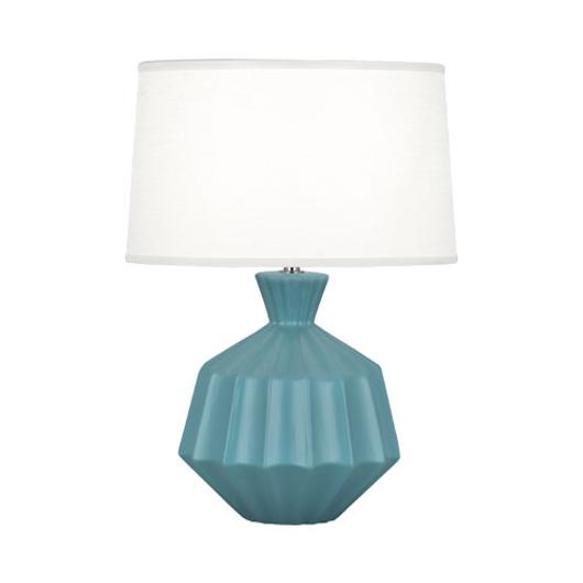 Matte Steel Blue Orion Table Lamp by Robert Abbey