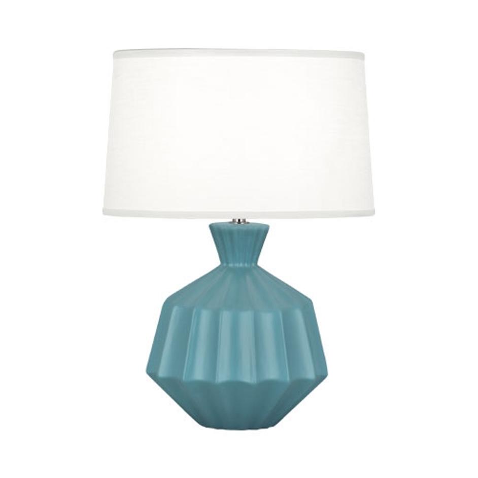 Matte Steel Blue Orion Table Lamp by Robert Abbey