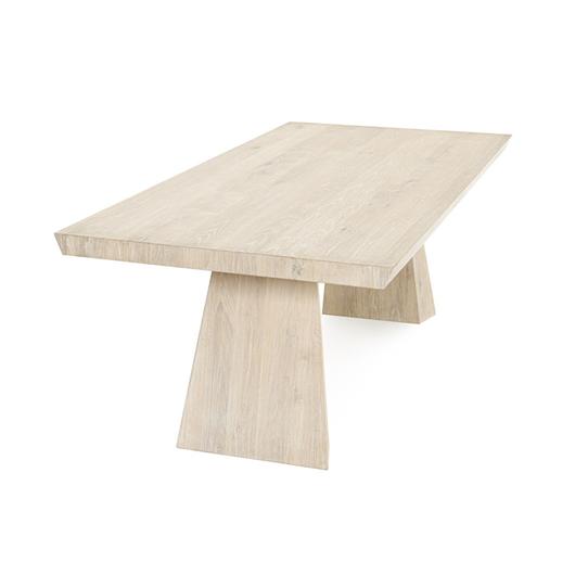 Sanford Oak Veneer 84" Dining Table Cream Washed by Classic Home