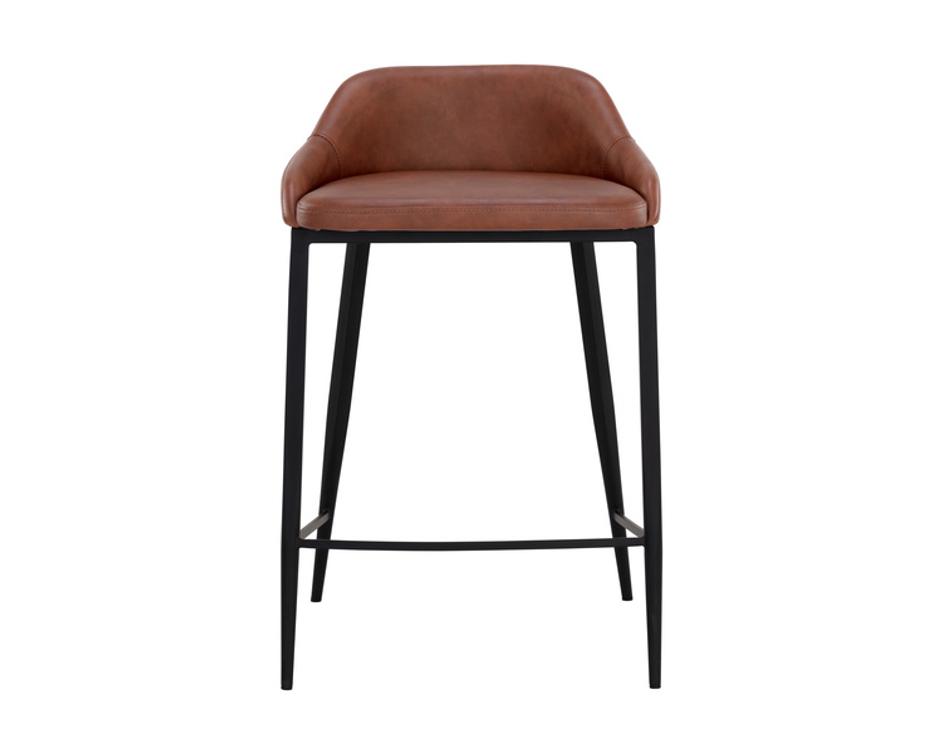 ASTRA COUNTER STOOL - BLACK - CINNAMON BROWN by Sunpan